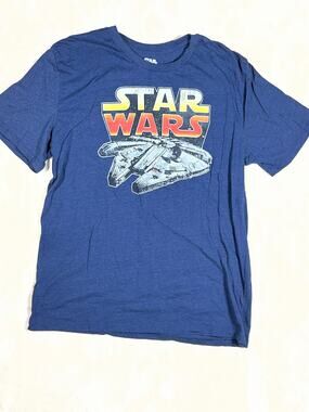 Disney Star Wars Millennium Falcon T-Shirt Men’s XXL Navy Graphic Tee NWOT